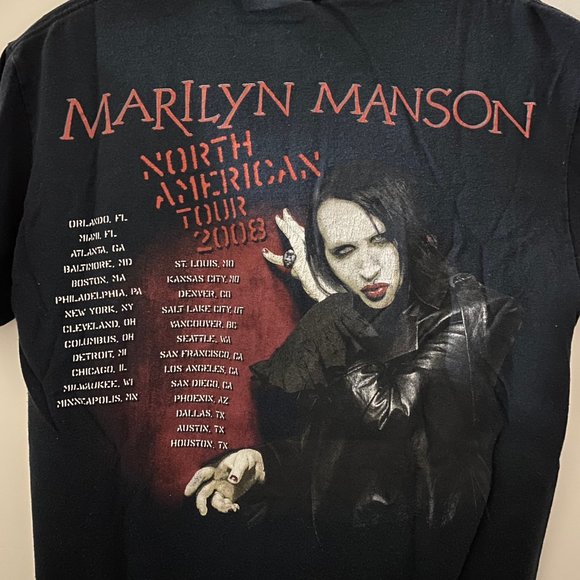 2008 MARILYN MANSON TOUR TEE SIZE SMALL - Picture 5 of 7